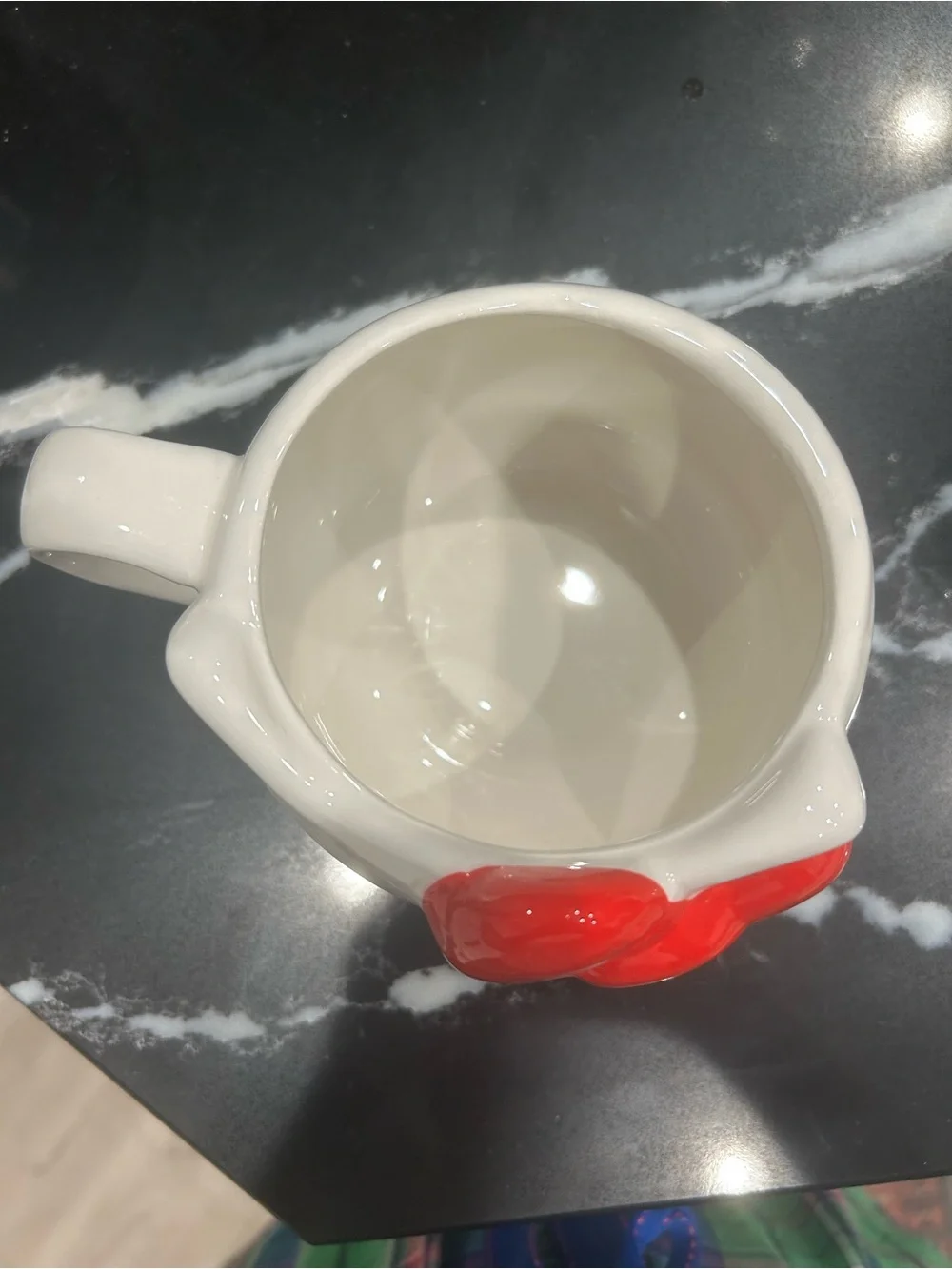 Hello Kitty White Ceramic Mug with Red Bow NWT